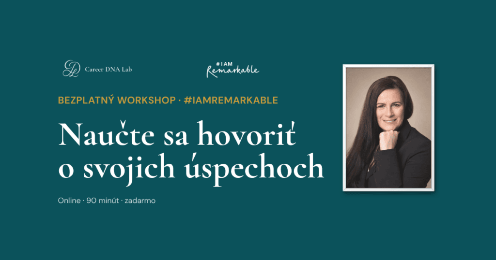 Erika Hudecová - workshop Naučte sa hovoriť o svojich úspechoch
